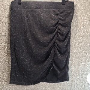 Torrid At The Knee Glitter Knit Cinched Bodycon Skirt Plus Size 1